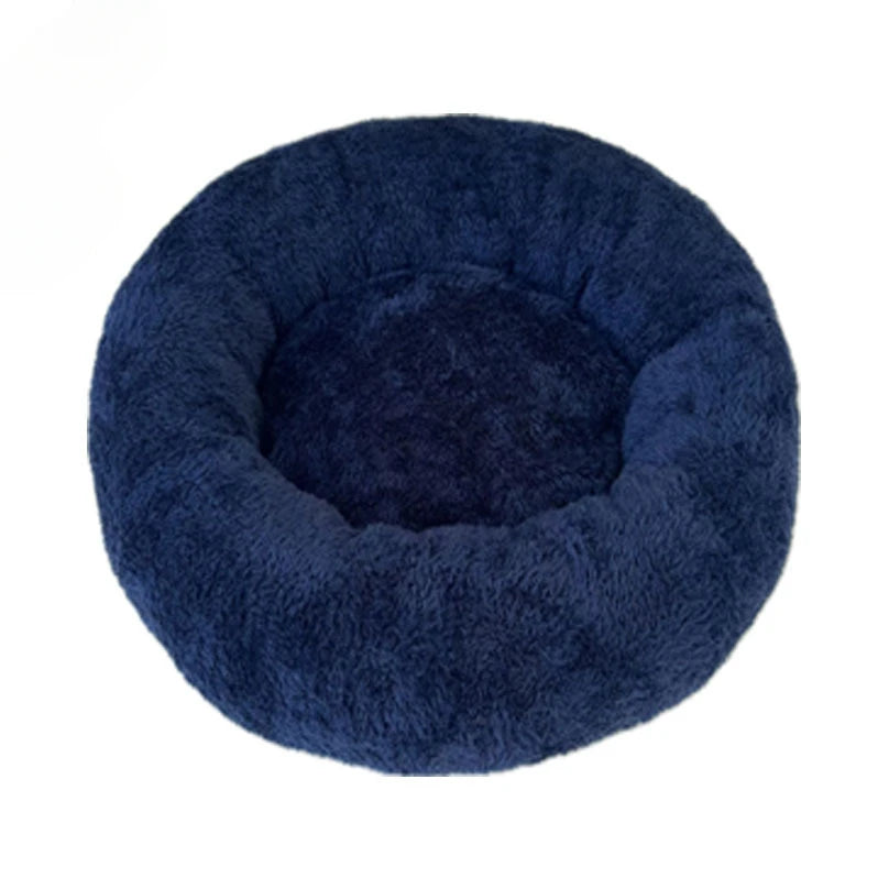 Gemütliches Plüsch-Haustierbett für Katzen & Hunde, rundes Design für jede Jahreszeit