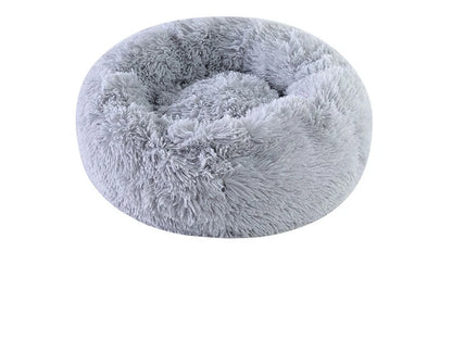 Gemütliches Plüsch-Haustierbett für Katzen & Hunde, rundes Design für jede Jahreszeit