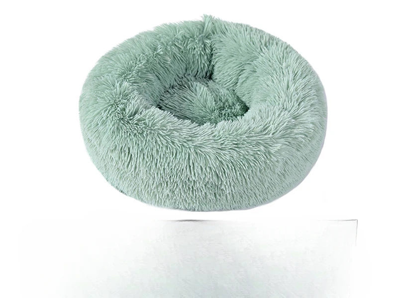 Gemütliches Plüsch-Haustierbett für Katzen & Hunde, rundes Design für jede Jahreszeit